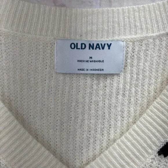 Old Navy Women's Striped V-Neck Sweater Size Medium NWOT - Picture 3 of 4